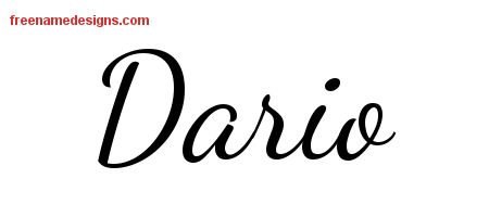 Lively Script Name Tattoo Designs Dario Free Download