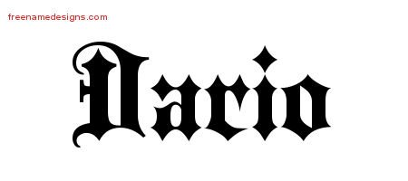 Old English Name Tattoo Designs Dario Free Lettering Old English Name Tattoo Designs Dario Free Lettering