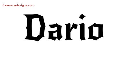 Gothic Name Tattoo Designs Dario Download Free