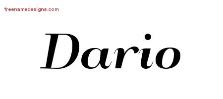 Art Deco Name Tattoo Designs Dario Graphic Download