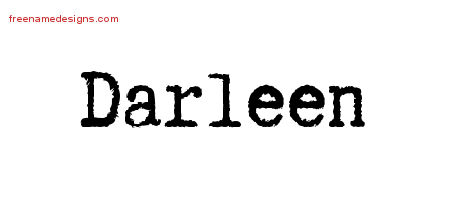 Typewriter Name Tattoo Designs Darleen Free Download