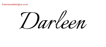 Calligraphic Name Tattoo Designs Darleen Download Free