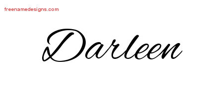 Cursive Name Tattoo Designs Darleen Download Free