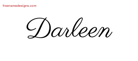 Classic Name Tattoo Designs Darleen Graphic Download