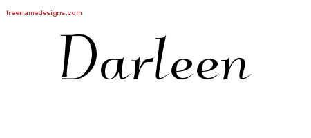 Elegant Name Tattoo Designs Darleen Free Graphic