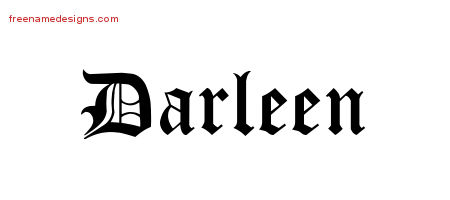 Blackletter Name Tattoo Designs Darleen Graphic Download