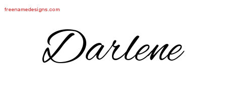 Cursive Name Tattoo Designs Darlene Download Free