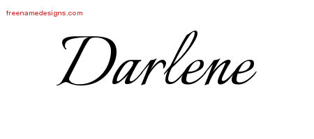 Calligraphic Name Tattoo Designs Darlene Download Free