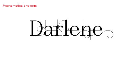 Decorated Name Tattoo Designs Darlene Free