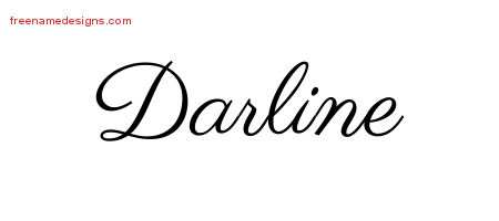 Classic Name Tattoo Designs Darline Graphic Download