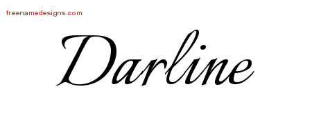 Calligraphic Name Tattoo Designs Darline Download Free