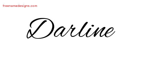 Cursive Name Tattoo Designs Darline Download Free
