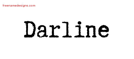 Typewriter Name Tattoo Designs Darline Free Download