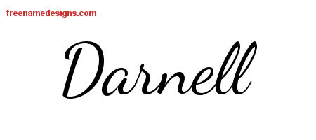 Lively Script Name Tattoo Designs Darnell Free Printout