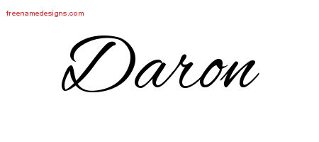 Cursive Name Tattoo Designs Daron Free Graphic