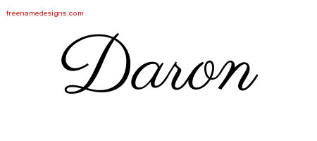 Classic Name Tattoo Designs Daron Printable