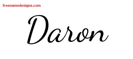 Lively Script Name Tattoo Designs Daron Free Download