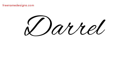 Cursive Name Tattoo Designs Darrel Free Graphic