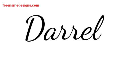 Lively Script Name Tattoo Designs Darrel Free Download