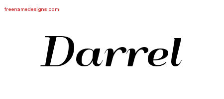 Art Deco Name Tattoo Designs Darrel Graphic Download