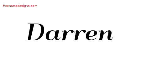 Art Deco Name Tattoo Designs Darren Graphic Download