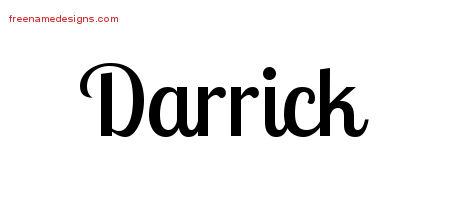 Handwritten Name Tattoo Designs Darrick Free Printout