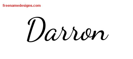 Lively Script Name Tattoo Designs Darron Free Download