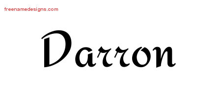 Calligraphic Stylish Name Tattoo Designs Darron Free Graphic