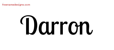 Handwritten Name Tattoo Designs Darron Free Printout