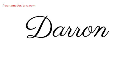 Classic Name Tattoo Designs Darron Printable