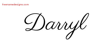 Classic Name Tattoo Designs Darryl Printable