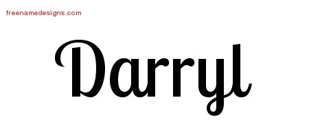 Handwritten Name Tattoo Designs Darryl Free Printout