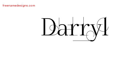 Decorated Name Tattoo Designs Darryl Free Lettering
