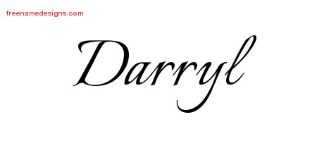 Calligraphic Name Tattoo Designs Darryl Free Graphic
