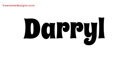 Groovy Name Tattoo Designs Darryl Free