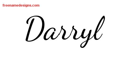 Lively Script Name Tattoo Designs Darryl Free Download