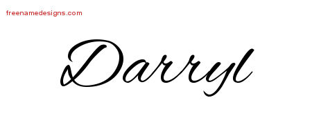 Cursive Name Tattoo Designs Darryl Free Graphic