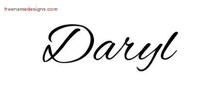 Cursive Name Tattoo Designs Daryl Free Graphic