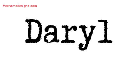 Typewriter Name Tattoo Designs Daryl Free Download