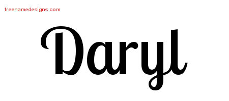 Handwritten Name Tattoo Designs Daryl Free Download