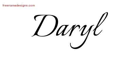 Calligraphic Name Tattoo Designs Daryl Free Graphic