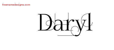 Decorated Name Tattoo Designs Daryl Free Lettering