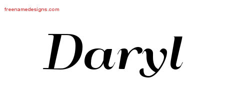 Art Deco Name Tattoo Designs Daryl Printable