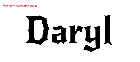 Gothic Name Tattoo Designs Daryl Download Free