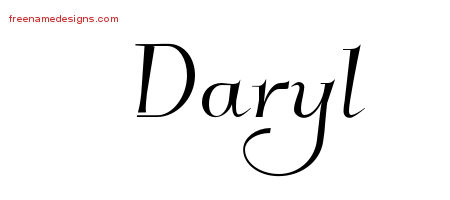 Elegant Name Tattoo Designs Daryl Free Graphic