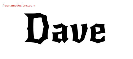 Gothic Name Tattoo Designs Dave Download Free