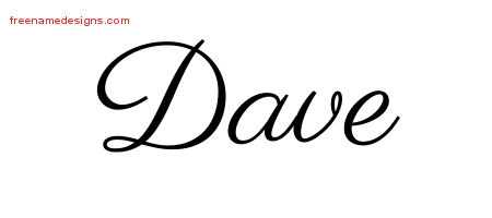 Classic Name Tattoo Designs Dave Printable