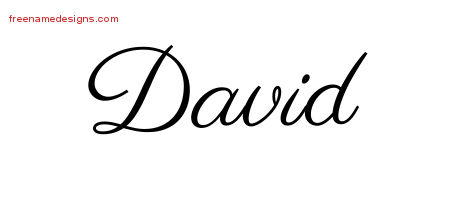 Classic Name Tattoo Designs David Printable