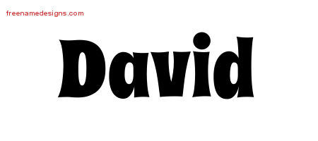 Groovy Name Tattoo Designs David Free Lettering