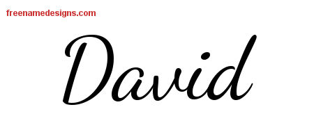 Lively Script Name Tattoo Designs David Free Printout